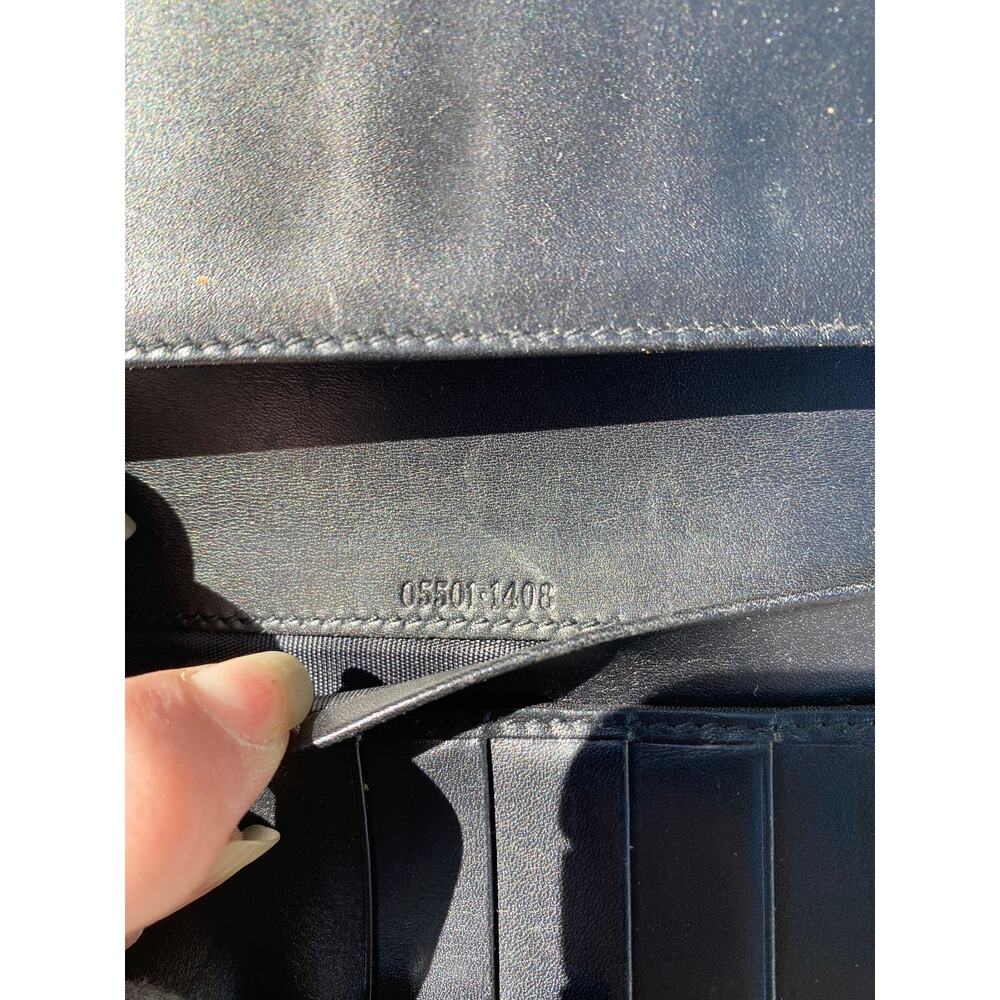 GUCCI Long Wallet Black Men's From Japan i14574 - Picture 8 of 16